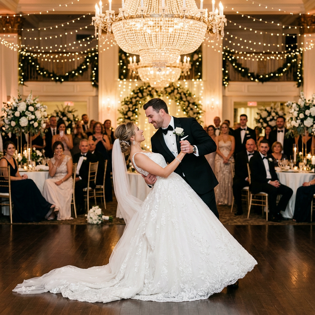 Couple dancing various styles at their wedding reception