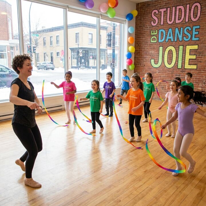 Kids enjoying dance class in Montreal