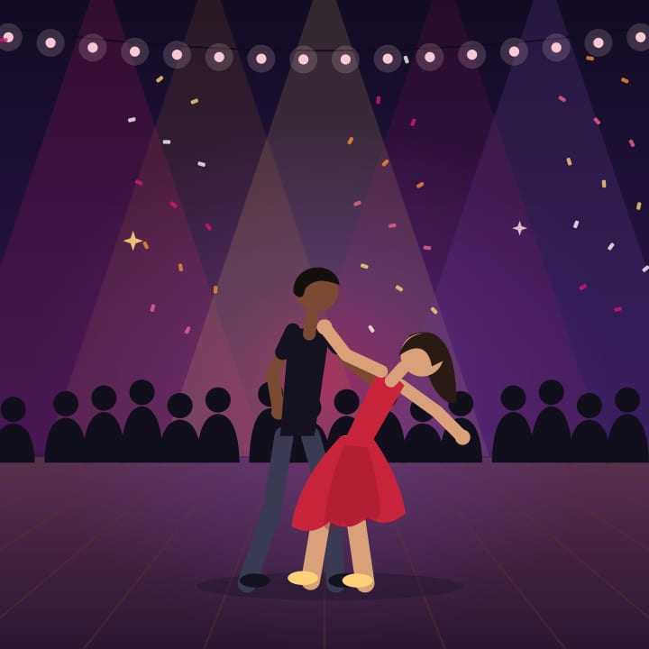 Montreal Bachata Festival 2026 first-timer: a couple in a dip under stage lights at a festival social