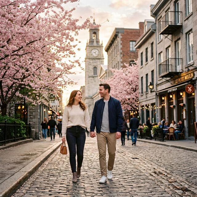 Romantic spring date activities in Montreal for couples