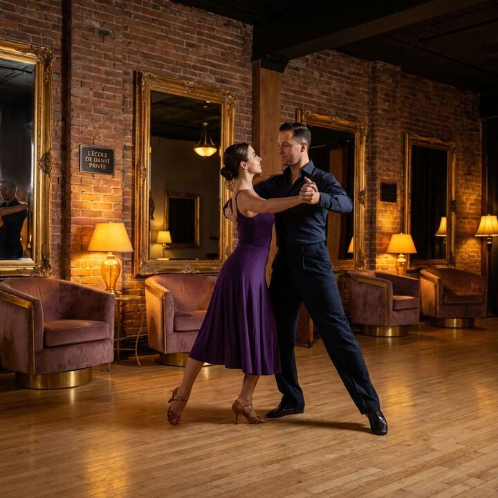 Behind the scenes of a private dance lesson